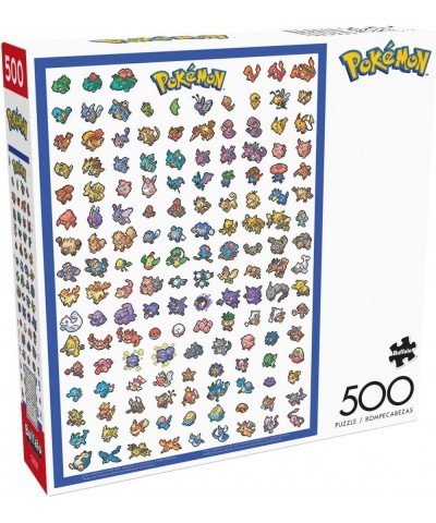 Retro Pixel Pokemon Chart - 500 Piece Jigsaw Puzzle $23.97 Jigsaw Puzzles