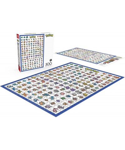 Retro Pixel Pokemon Chart - 500 Piece Jigsaw Puzzle $23.97 Jigsaw Puzzles