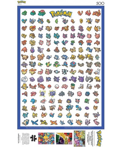 Retro Pixel Pokemon Chart - 500 Piece Jigsaw Puzzle $23.97 Jigsaw Puzzles