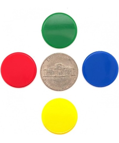 Plastic Counters (48): Blue Red Yellow and Green Color Gaming Tokens (Hard Colored Plastic Coins Markers and Discs for Bingo ...