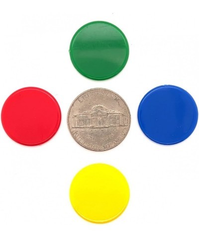 Plastic Counters (48): Blue Red Yellow and Green Color Gaming Tokens (Hard Colored Plastic Coins Markers and Discs for Bingo ...