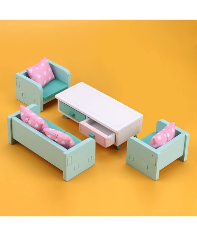 Living Room Pretend Wooden Toys with Dollhouse Playset Decoration Accessories for Kids Intellectual Education Gift(LT227) $23...