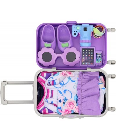 14.5 Inch Baby Doll and Doll Suitcase Travel Luggage Accessories Play Set- Include 1 Baby Girl Doll 2 Clothes 1 Suitcase Toy ...