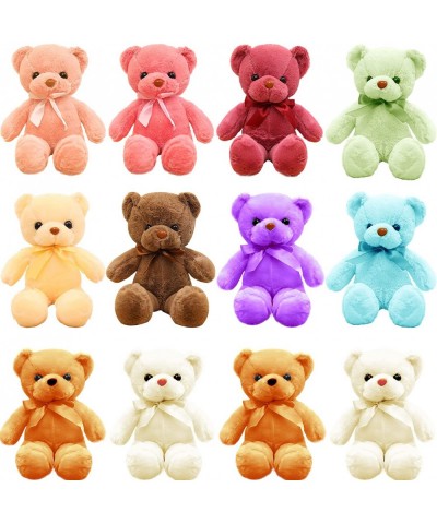 12 Pack Teddy Bears Stuffed Animals 12 Inch Teddy Bear Soft Plush Toy with Bow Tie for Kids Girls Birthday Baby Shower Bear F...