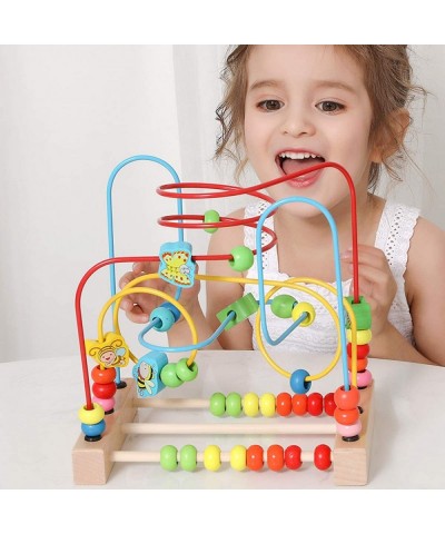 Bead Maze Toy for 1 2 3 Year Old Kids Wooden Colorful Roller Coaster Circle Toys Early Educational Toys for Toddlers First Bi...