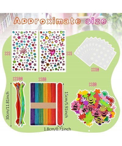 Spring Picture Frame Craft Kits for Kids Art DIY Photo Kit Include 100 Chenille Stems 2 Sheet Gems Stickers 50 Colored Craft ...