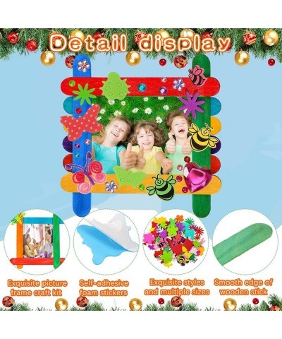 Spring Picture Frame Craft Kits for Kids Art DIY Photo Kit Include 100 Chenille Stems 2 Sheet Gems Stickers 50 Colored Craft ...