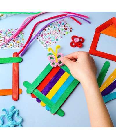 Spring Picture Frame Craft Kits for Kids Art DIY Photo Kit Include 100 Chenille Stems 2 Sheet Gems Stickers 50 Colored Craft ...