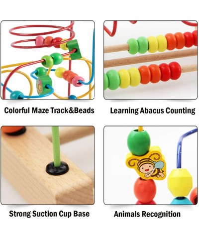 Bead Maze Toy for 1 2 3 Year Old Kids Wooden Colorful Roller Coaster Circle Toys Early Educational Toys for Toddlers First Bi...