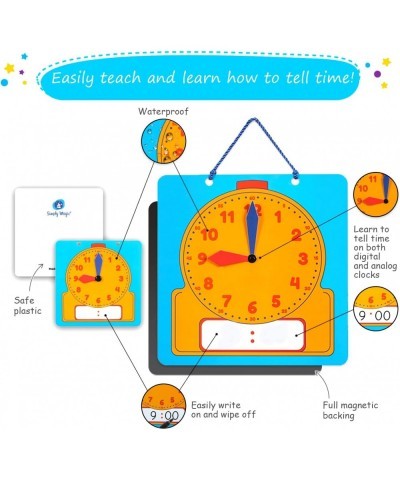 24+1 Learning Clock for Kids - Classroom Clock Set Magnetic Demonstration Clock Teaching Clock Learning Clocks for Kids to Te...