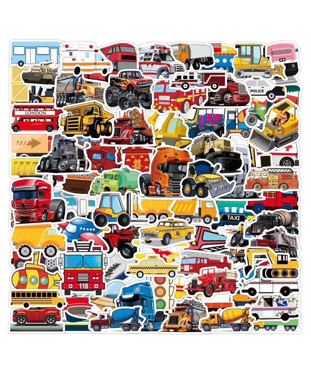 Transportation Vehicle Truck Stickers for Kids Boys Vinyl Stickers Waterproof 100 Pack Party Favors and Supplies (Constructio...