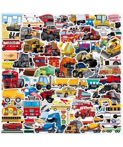 Transportation Vehicle Truck Stickers for Kids Boys Vinyl Stickers Waterproof 100 Pack Party Favors and Supplies (Constructio...