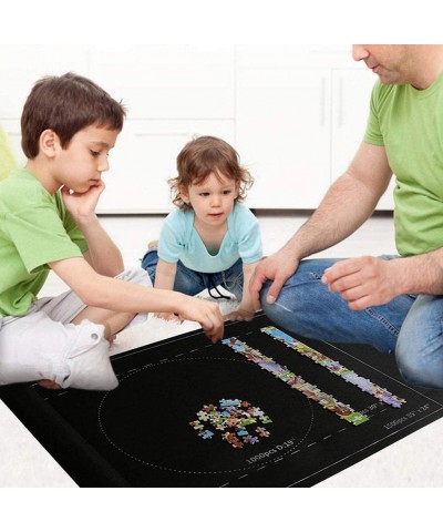 Puzzles Roll Up Floor Storage Mat Game Toys Organizer Felt - 3000 Black $21.13 Puzzle Accessories