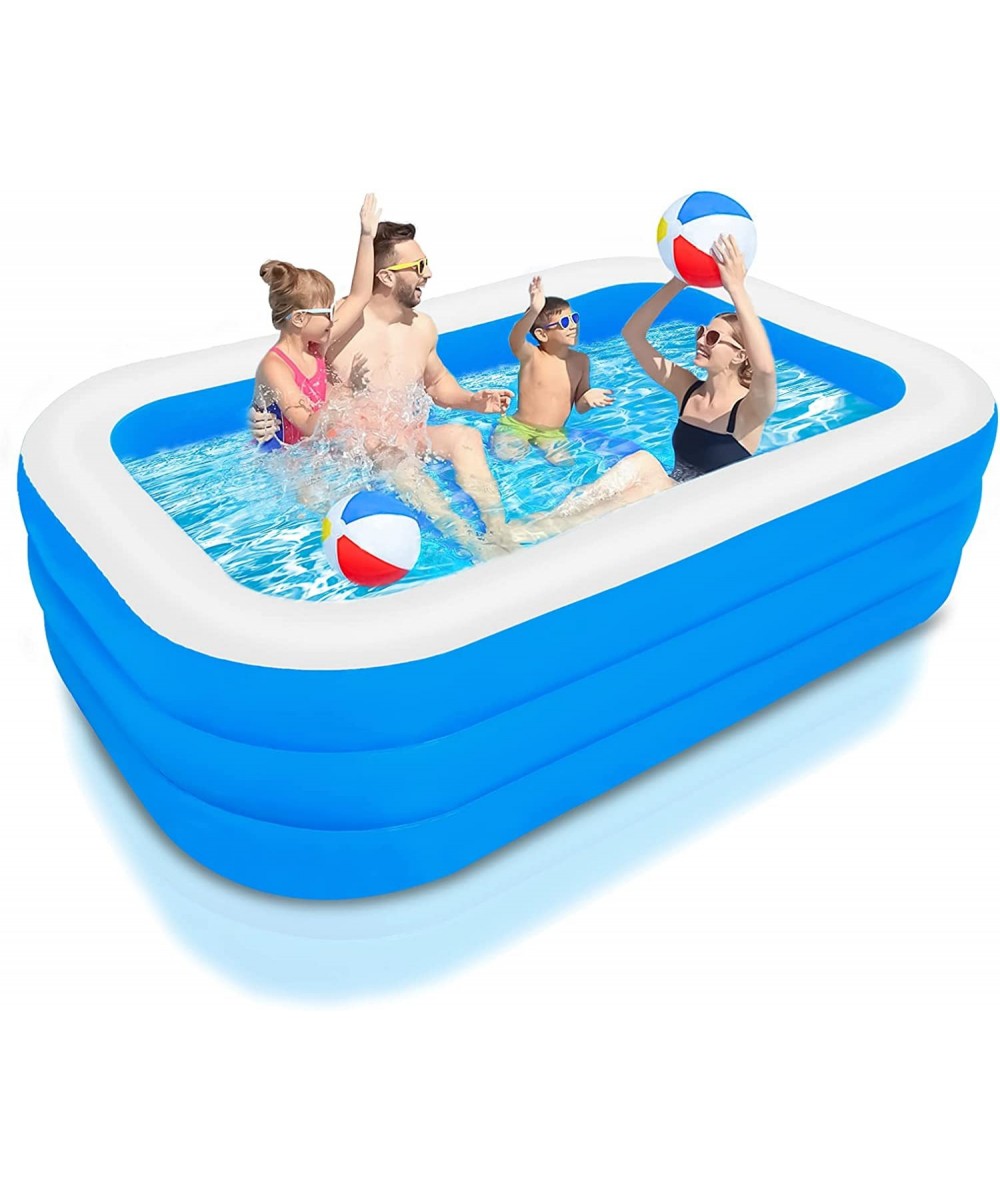 Inflatable Swimming Pool Family Lounge Pool Full-Sized Inflatable Kiddie Pool for Kids Adult Baby Blow Up Kiddie Pool for Age...