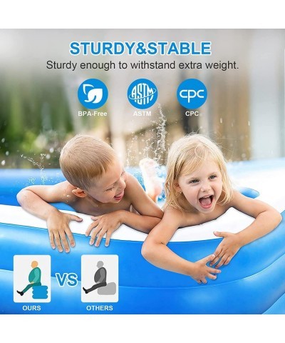 Inflatable Swimming Pool Family Lounge Pool Full-Sized Inflatable Kiddie Pool for Kids Adult Baby Blow Up Kiddie Pool for Age...