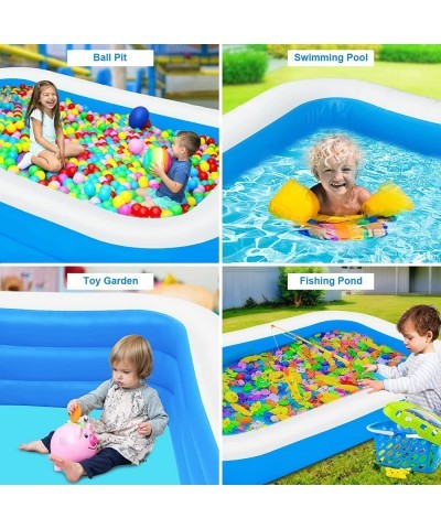 Inflatable Swimming Pool Family Lounge Pool Full-Sized Inflatable Kiddie Pool for Kids Adult Baby Blow Up Kiddie Pool for Age...