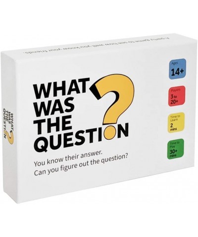 What Was the Question? – The Conversational Party Game Resulting in Hilarious Discussions $33.75 Card Games