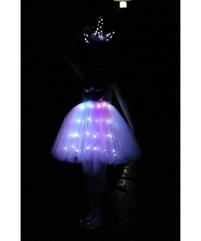 Girls Unicorn Princess Costume LED Light Up Birthday Party Outfit Halloween Tutu Dress with Headband $38.64 Kids' Costumes