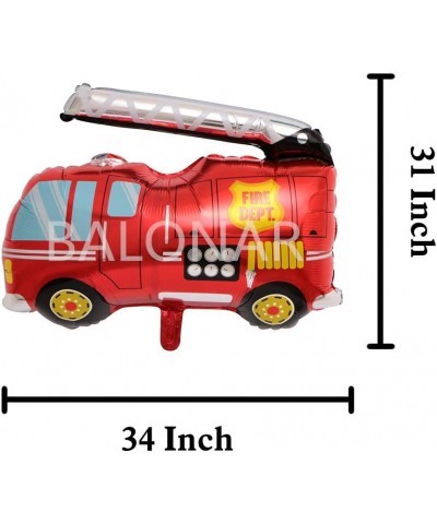 7PCS Train Ambulance Police Car School Bus Fire Truck Tank Foil Balloons Vehicles Balloons for Child Birthday Party Supplies ...