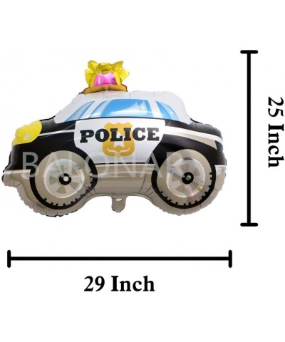 7PCS Train Ambulance Police Car School Bus Fire Truck Tank Foil Balloons Vehicles Balloons for Child Birthday Party Supplies ...