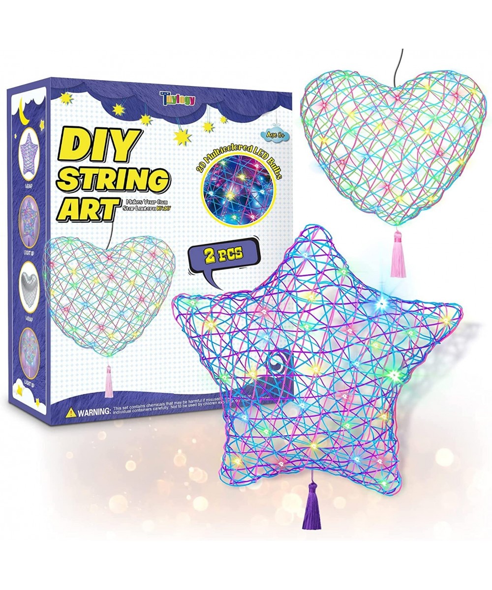 2Pack Upgraded 3D String Art Kit for Kids - Makes a Light-Up Star Lantern with Light - Teen Girl Gifts - Crafts for Girls and...