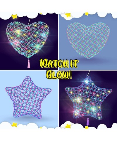 2Pack Upgraded 3D String Art Kit for Kids - Makes a Light-Up Star Lantern with Light - Teen Girl Gifts - Crafts for Girls and...