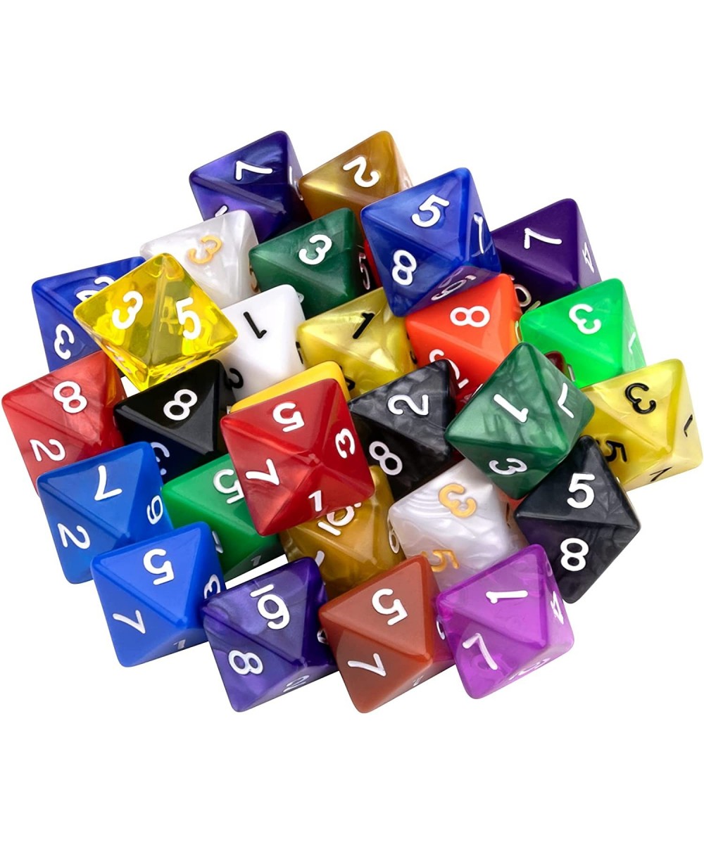 30 Pieces 8 Sided Polyhedral Dice Set 22 Colors 8 Sides Dice Assortment for Dungeons and Dragons RPG MTG Table Games Come wit...