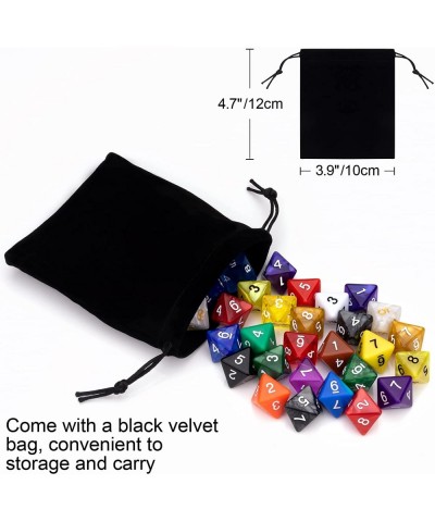 30 Pieces 8 Sided Polyhedral Dice Set 22 Colors 8 Sides Dice Assortment for Dungeons and Dragons RPG MTG Table Games Come wit...