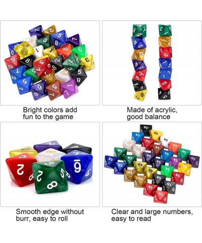 30 Pieces 8 Sided Polyhedral Dice Set 22 Colors 8 Sides Dice Assortment for Dungeons and Dragons RPG MTG Table Games Come wit...