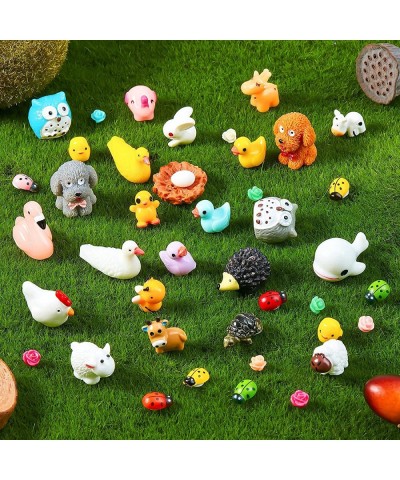 100 Pieces Mini Resin Slime Charm Duck Tiny Animal Figurine Miniature Duck Figurine Tiny Animal Figurine Micro Landscape Aqua...