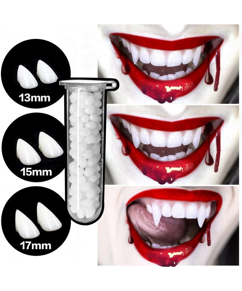 Cosplay Vampire Fangs Teeth with Adhesive Cosplay Accessories Halloween Party Prop Decoration Fake Vampire Teeth Werewolf Fan...