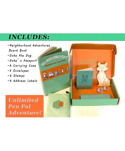 Pen Pal Kit for Kids - – Duke The Dog | Includes: Board Book Stamps Envelopes | Letter Writing Decorating Creative Toy Gift f...