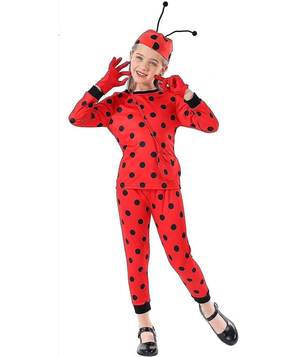 Girls Ladybug Costume Halloween Carnival Masquerade Fantasy Costume Set 3-10 Years Kids Amazing Gift (Red Small) $27.75 Kids'...