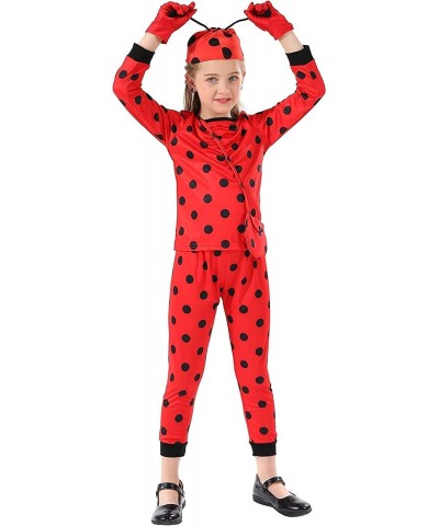 Girls Ladybug Costume Halloween Carnival Masquerade Fantasy Costume Set 3-10 Years Kids Amazing Gift (Red Small) $27.75 Kids'...