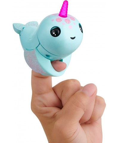 Fingerlings Light Up Narwhal - Nikki (Turquoise) - Friendly Interactive Toy $24.18 Finger Puppets