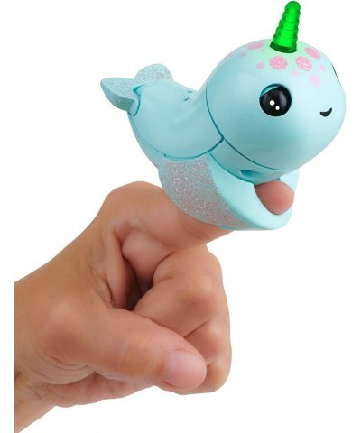 Fingerlings Light Up Narwhal - Nikki (Turquoise) - Friendly Interactive Toy $24.18 Finger Puppets