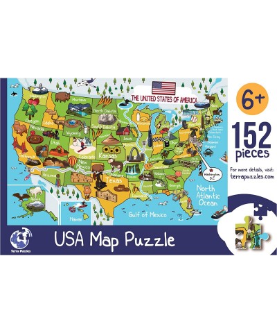 USA Map 152 Piece Jigsaw Puzzle 15x10 inches for Kids 6+ $45.33 Jigsaw Puzzles