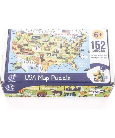 USA Map 152 Piece Jigsaw Puzzle 15x10 inches for Kids 6+ $45.33 Jigsaw Puzzles