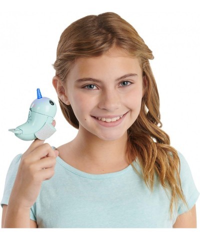 Fingerlings Light Up Narwhal - Nikki (Turquoise) - Friendly Interactive Toy $24.18 Finger Puppets