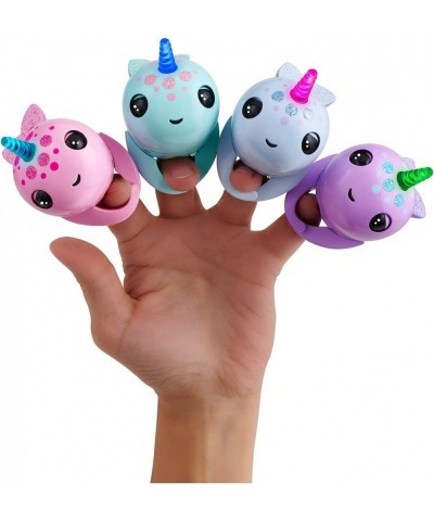 Fingerlings Light Up Narwhal - Nikki (Turquoise) - Friendly Interactive Toy $24.18 Finger Puppets