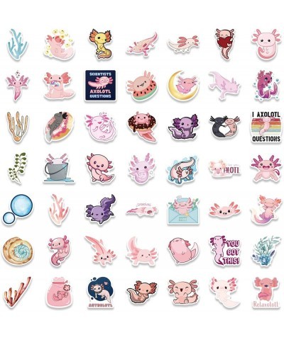 100PCS Axolotl Stickers Pack Kawaii Animal Waterproof Decals Cool Stickers for Water Bottle Laptop Phone Vinyl Cute Axolotl S...