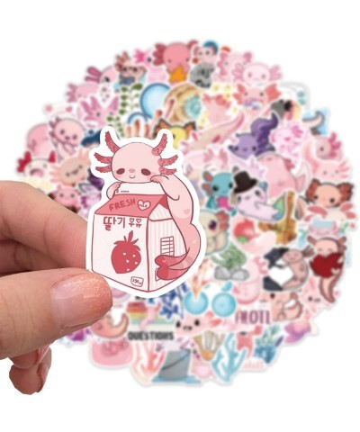 100PCS Axolotl Stickers Pack Kawaii Animal Waterproof Decals Cool Stickers for Water Bottle Laptop Phone Vinyl Cute Axolotl S...