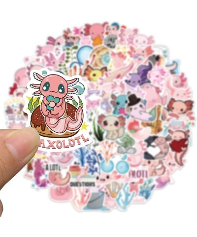 100PCS Axolotl Stickers Pack Kawaii Animal Waterproof Decals Cool Stickers for Water Bottle Laptop Phone Vinyl Cute Axolotl S...