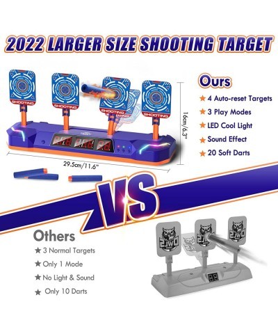 Shooting Targets for Nerf Guns Digital Electronic Scoring Target for Boys Auto Reset with 3 Modes Shooting Toys for 5 6 7 8 9...