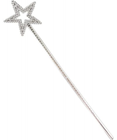 Silver 13 Inches Star Wand Elf baton Angel Star Magic Wand Silver Fairy Princess Plating Silver Stars Stick $13.18 Kids' Cost...