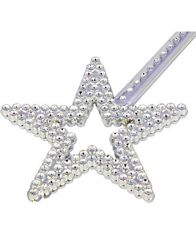 Silver 13 Inches Star Wand Elf baton Angel Star Magic Wand Silver Fairy Princess Plating Silver Stars Stick $13.18 Kids' Cost...