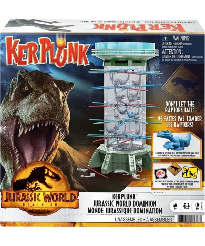 Jurassic World Dominion KerPlunk! Raptors Game with Tower Sticks and Toy Velociraptor Dinosaurs Gift and Collectible $25.32 B...