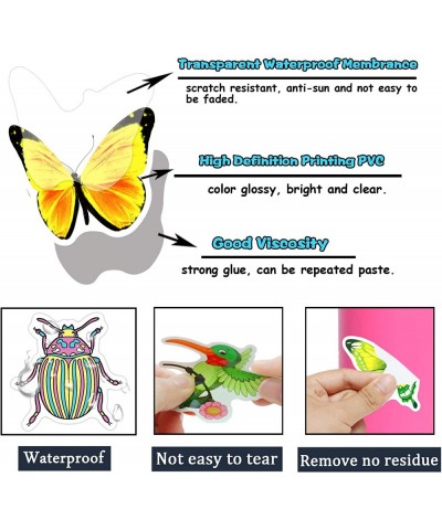 160pcs Butterfly Sticker for Kids Girls Cute Cartoon Insect Animal Stickers Waterproof Vinyl Stickers Pack for Scrapbooking L...