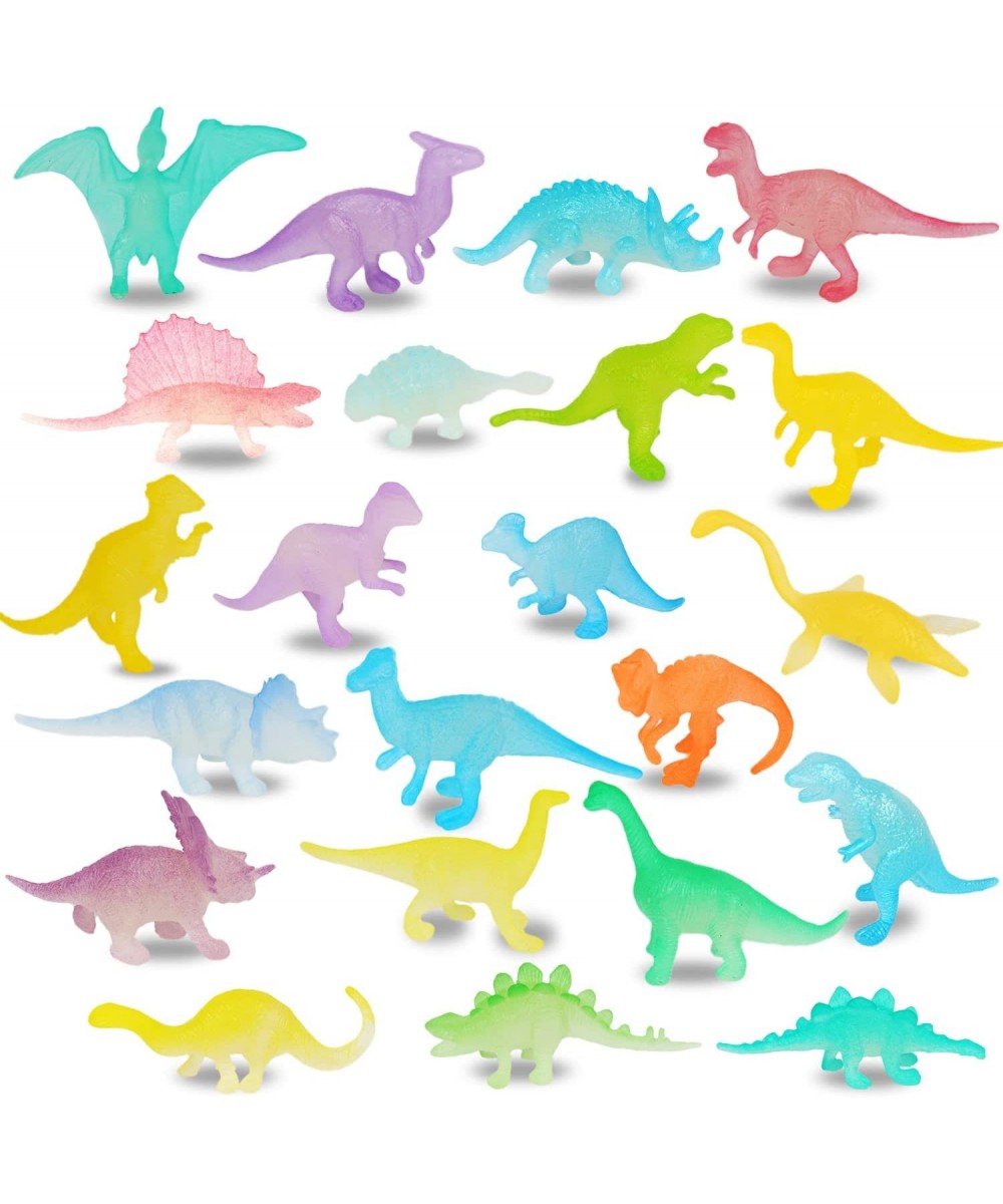 Mini Dinosaurs 44pcs Glow in the Dark Dinosaurs Figure for Kids Dinosaur Party Favor Cup Cake Topper Goodie Bag Filler Classr...