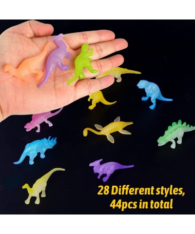 Mini Dinosaurs 44pcs Glow in the Dark Dinosaurs Figure for Kids Dinosaur Party Favor Cup Cake Topper Goodie Bag Filler Classr...